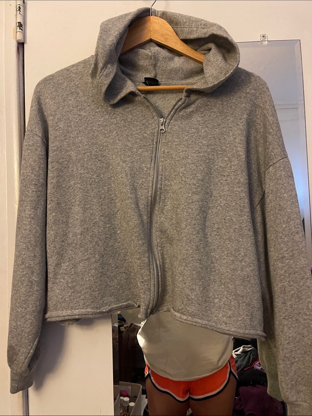 Art Class Gray Zip-Up Hooded Jacket